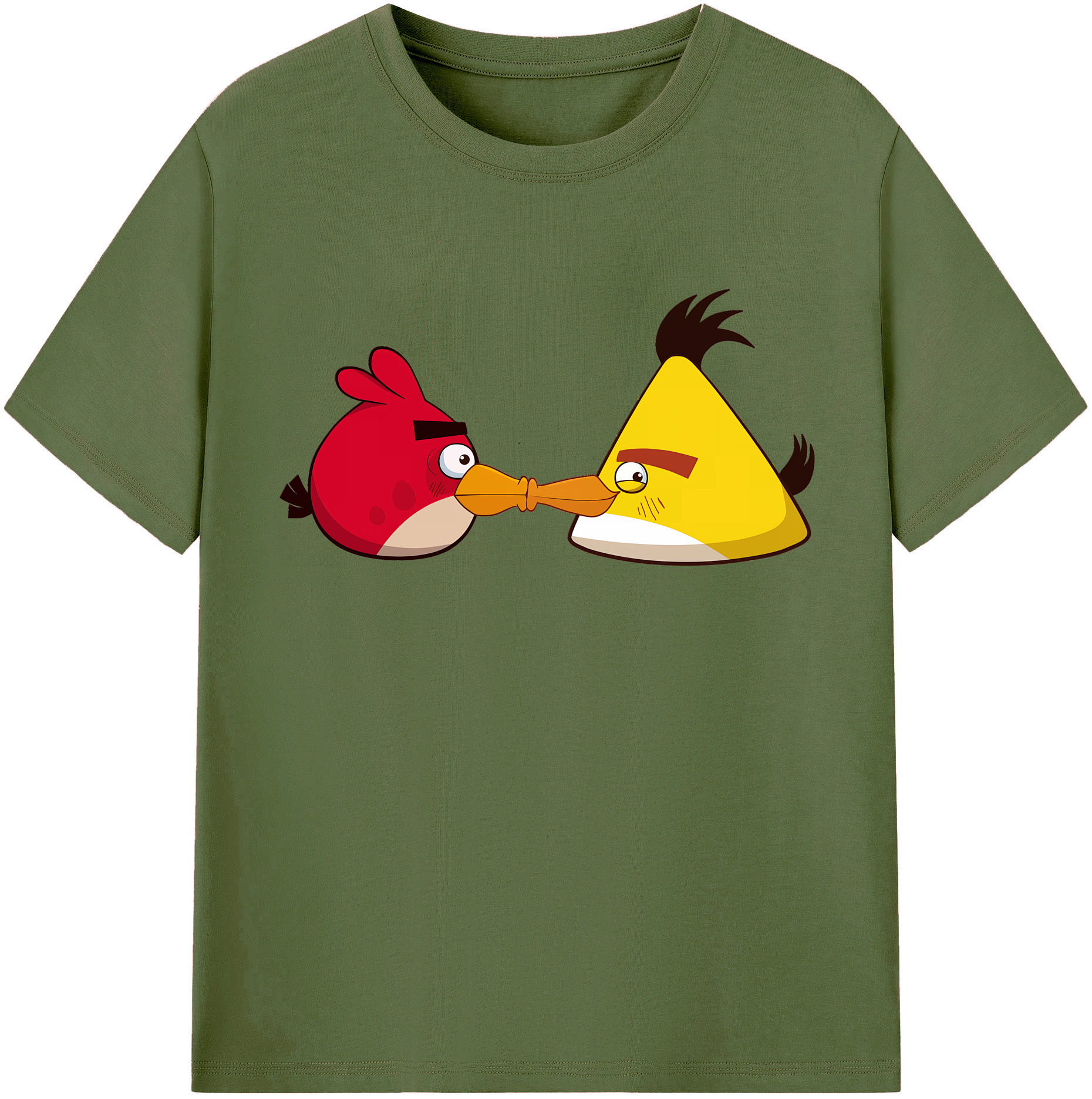 （画像用） Angry Birds アングリーバード 綿100％半袖Tシャツ（フロントプリント）